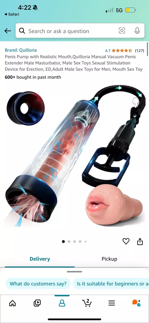 Pump with “fleshlight” piece 