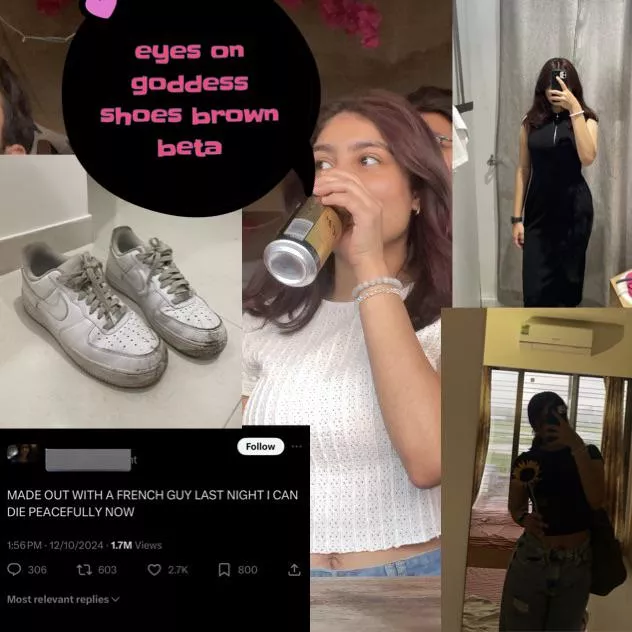 read her confession again and again while gooning to her old shoes 