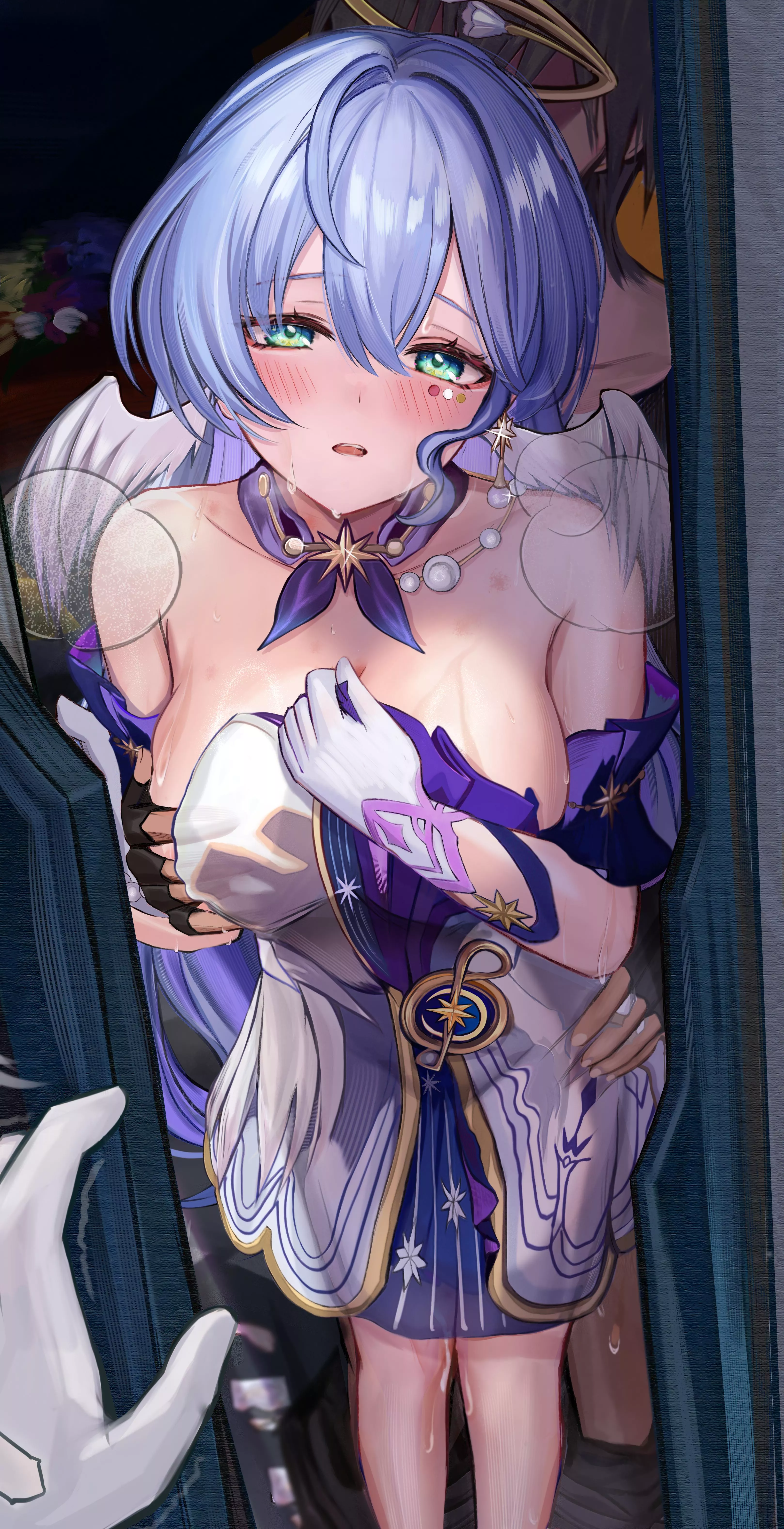 Robin answering the door