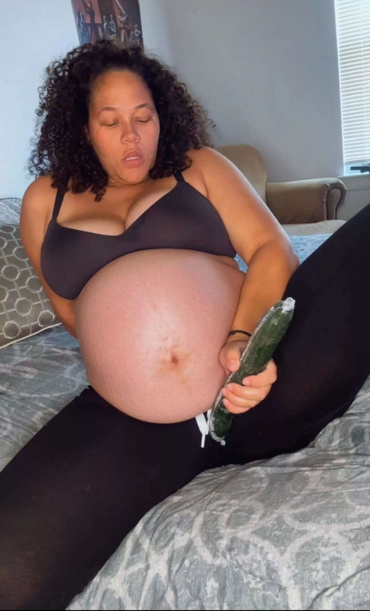 Should I put this long cucumber in my pussy 