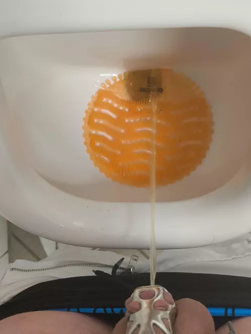 Tag 14 wer hat behaubtet das man nicht im stehen pinkeln kann mit nem käfig dran? (Malwieder heimlich auf der arbeit)