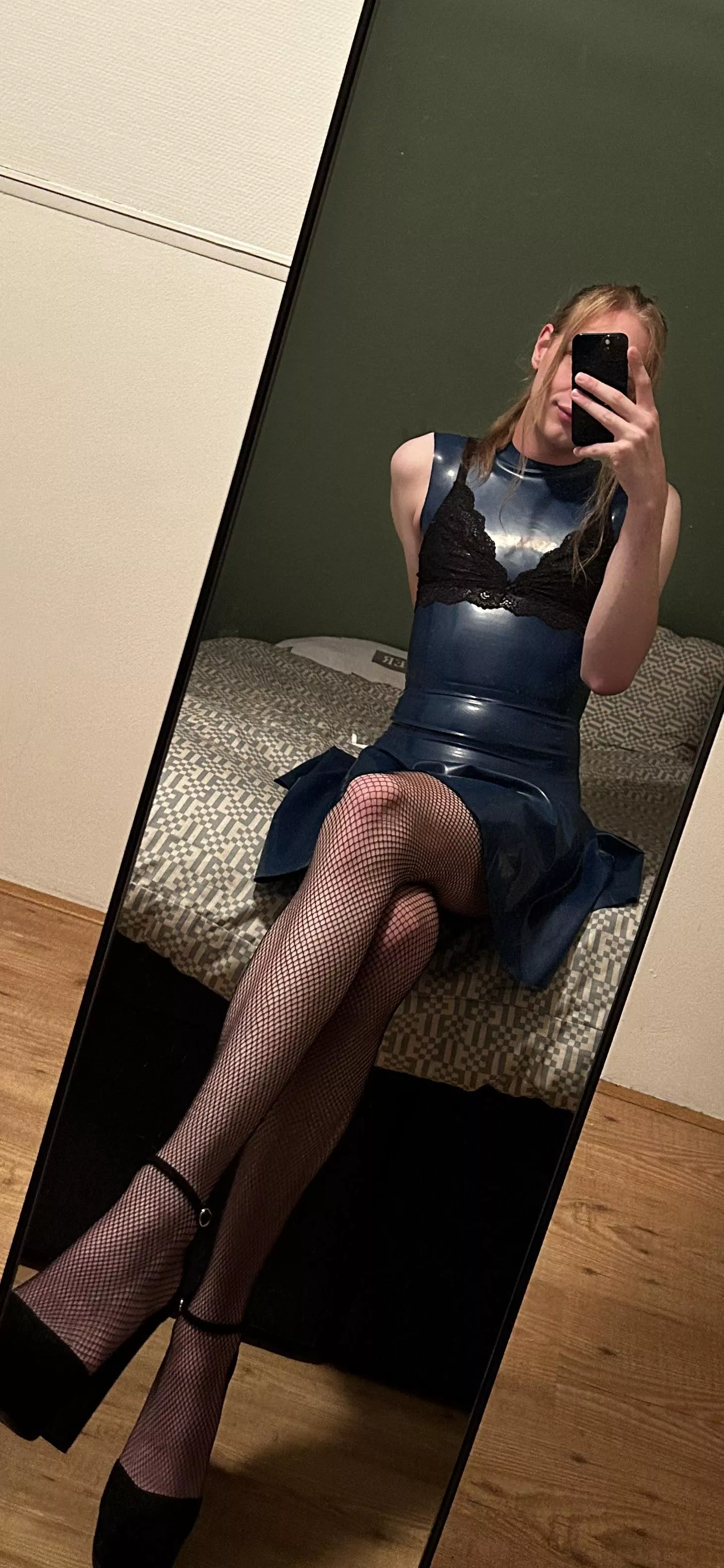 Tried combining lace with latex, how does it look?