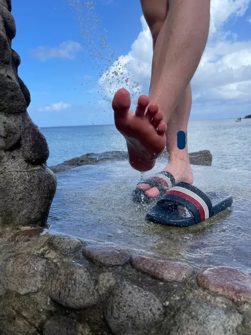 Washing the sand off