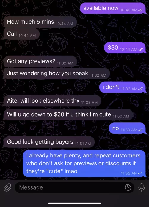 will u give me a discount for being cute 🥺🥺