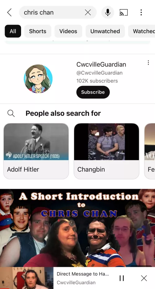 Yo, why are you guys searching for Hitler when watching Chris?