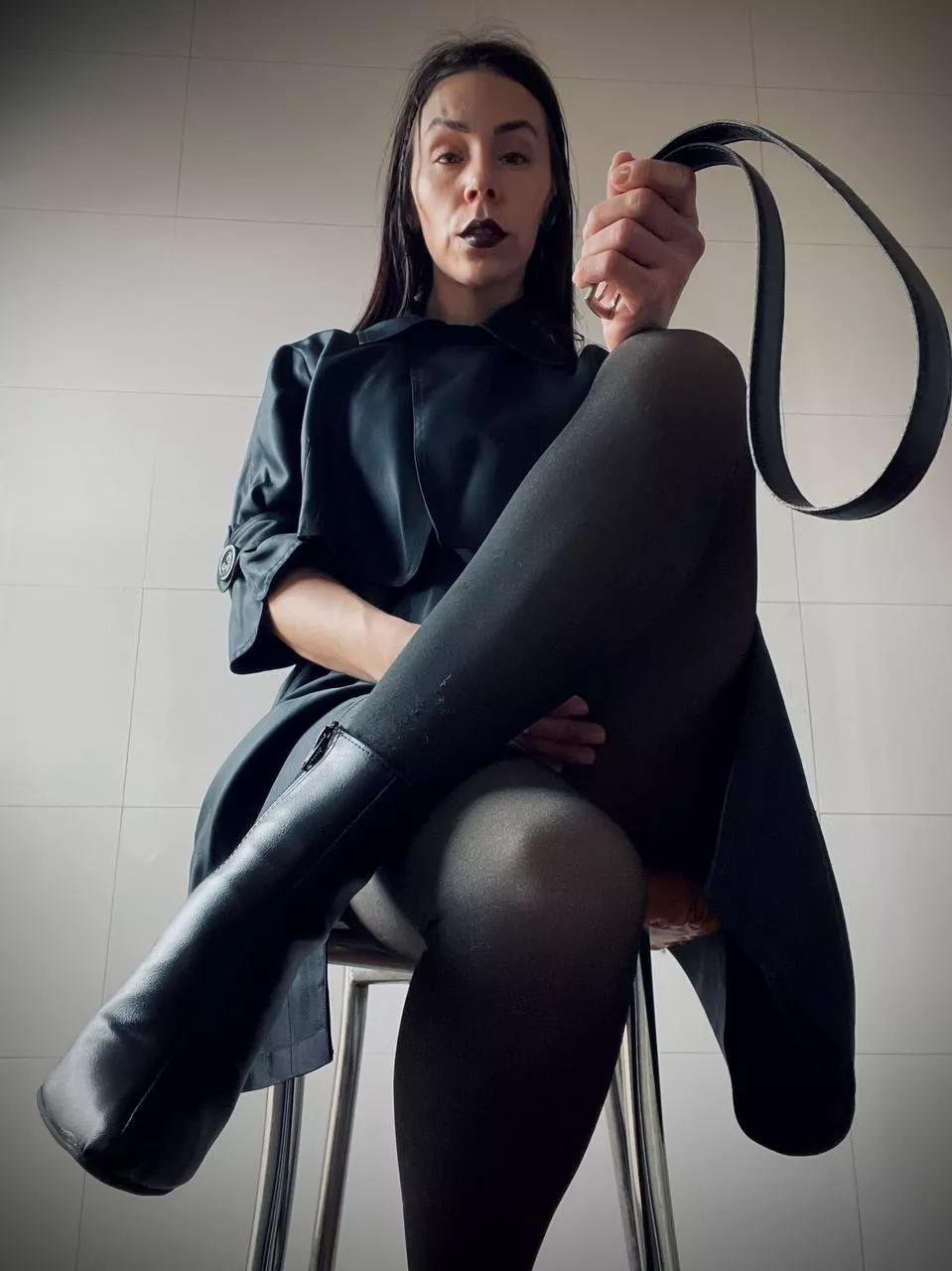 You'll learn to sit like a good dog, and you will let me fuck you up like a bitch