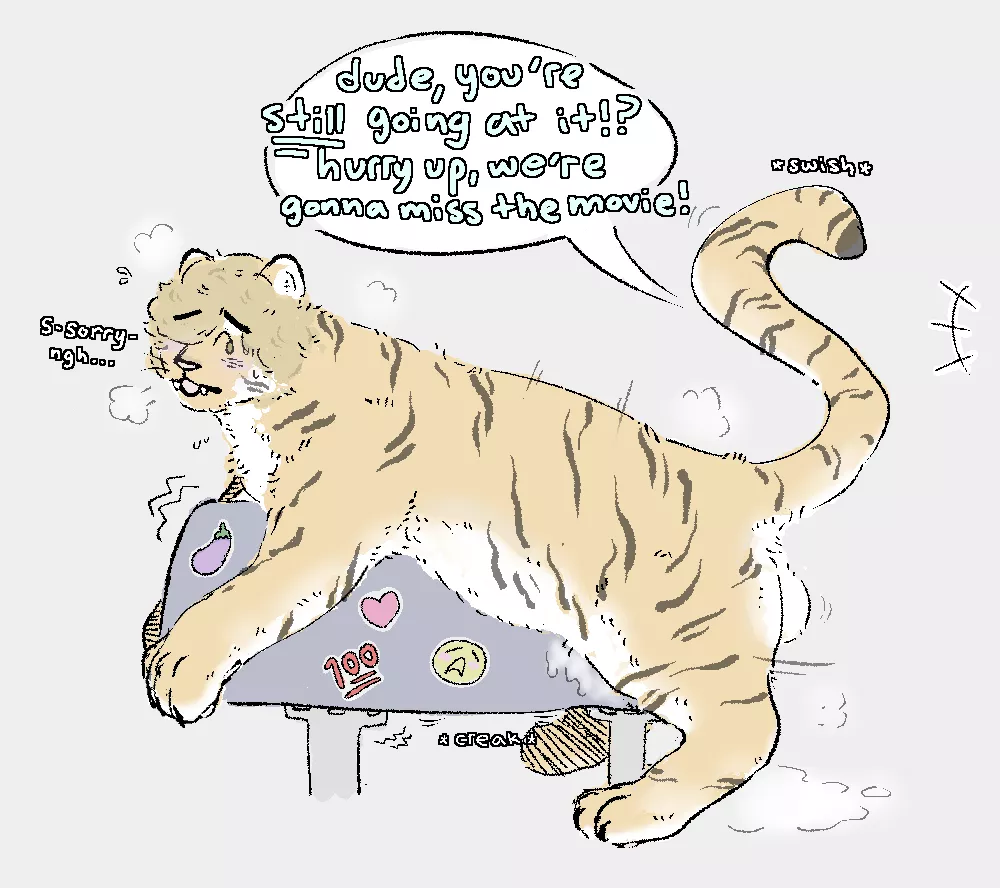 (A4gm or gm4A) mabye it's because of magic, or mabye some mad scientist created feralifing nanobots, or mabye god just got bored. Still, not matter how it happened, people seem to turning into large, horny, fluffy, and feral animals at seemingly random!