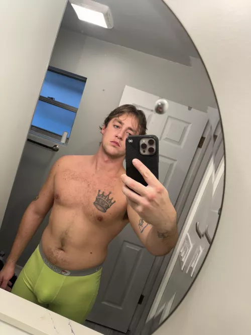 age 19 and showing off a bulge