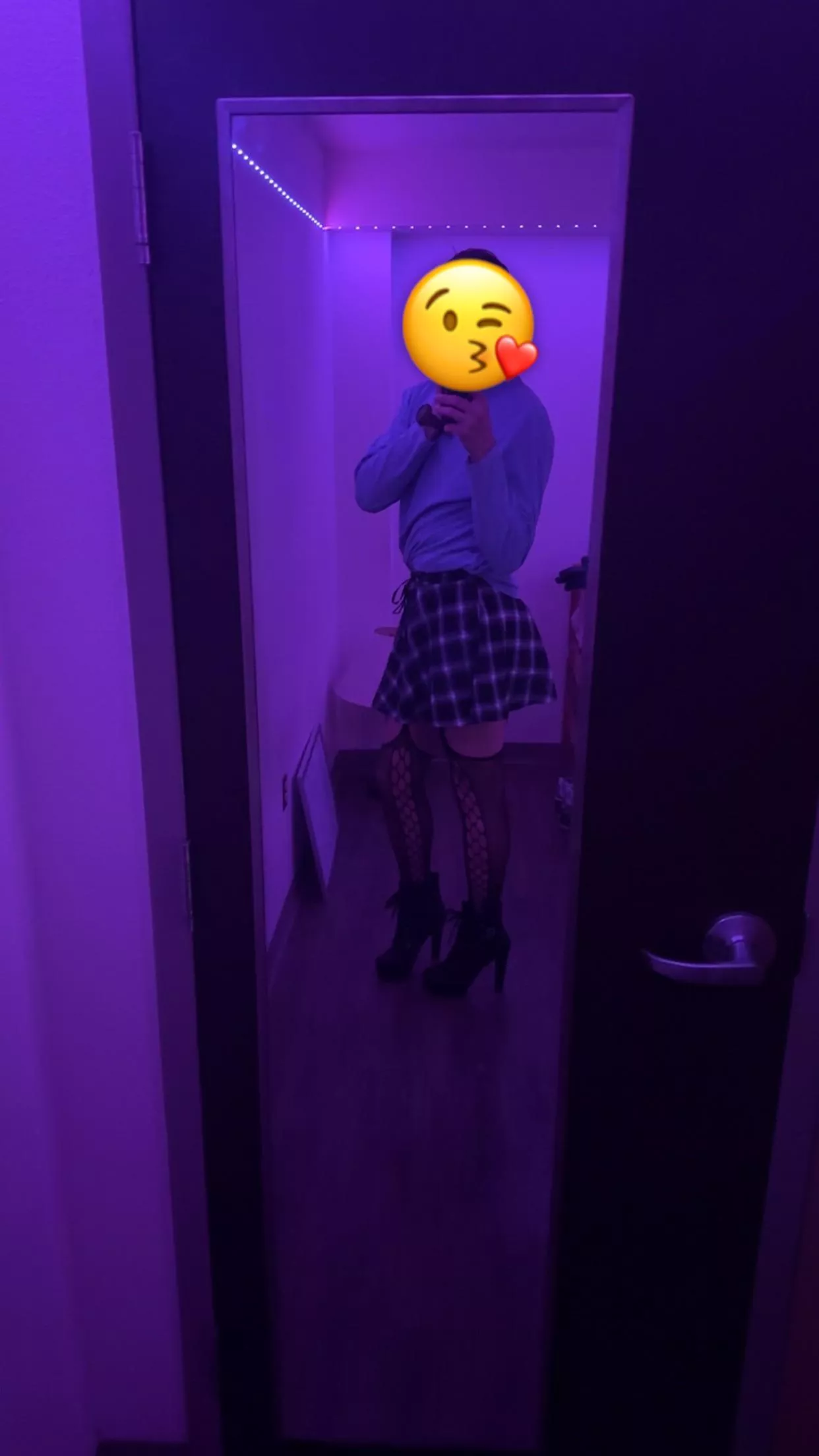 Being tall and wearing heels is a plus