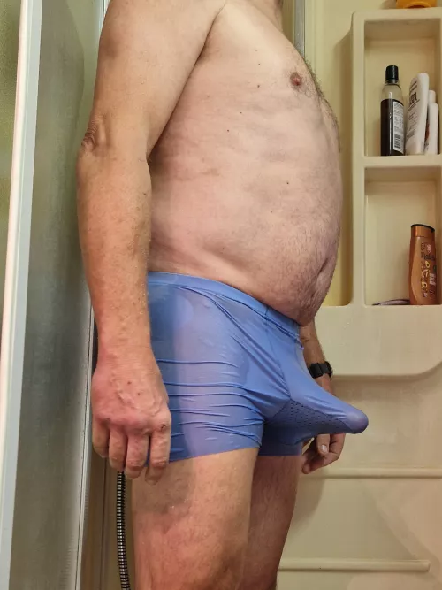 Boxers in the shower