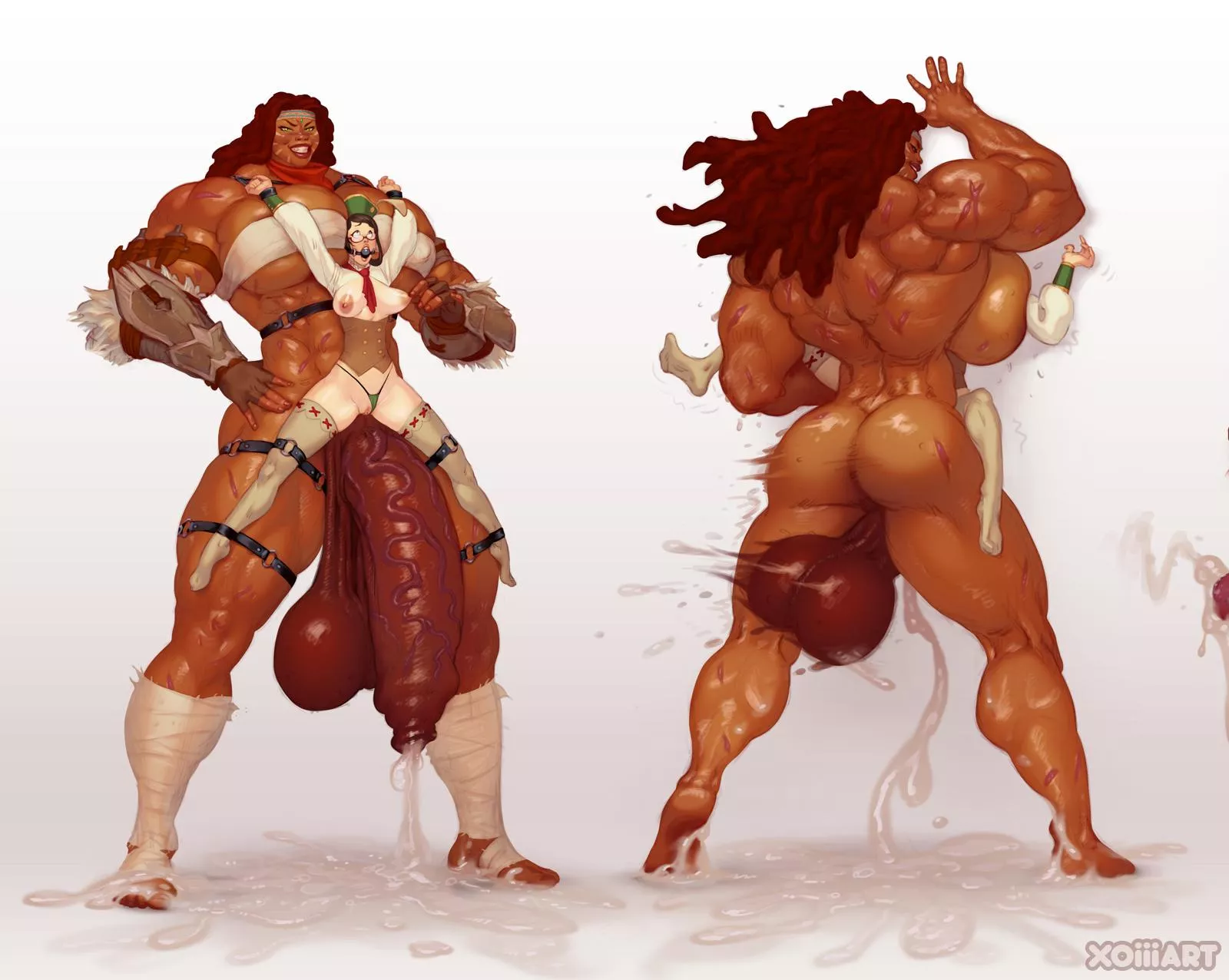 Dawn and the guildmarm (@Xoicom) [Monster Hunter]