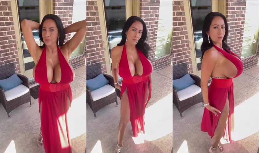 Devil in a Red Dress (Bolt On Babe Busting Out of Her Dress)