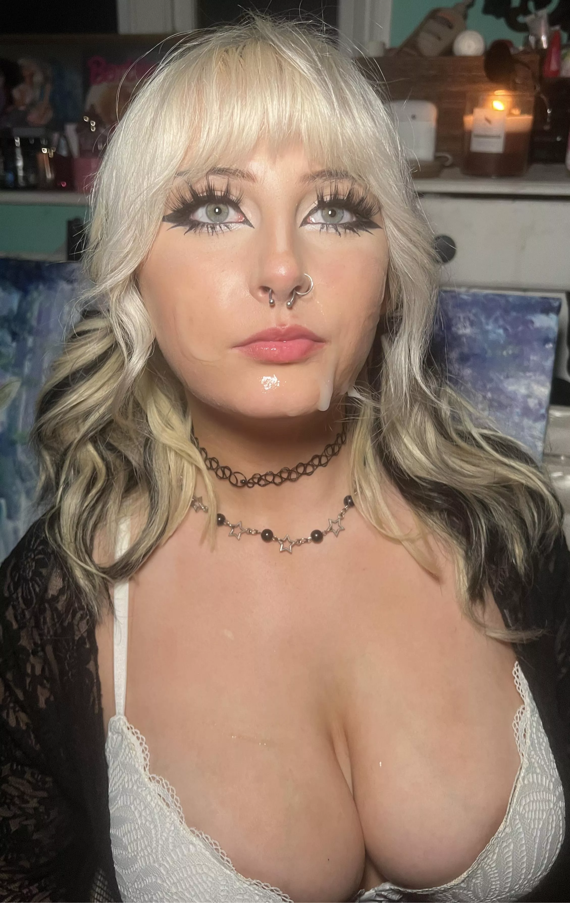 Do you think his load compliments my blue eyes?😉