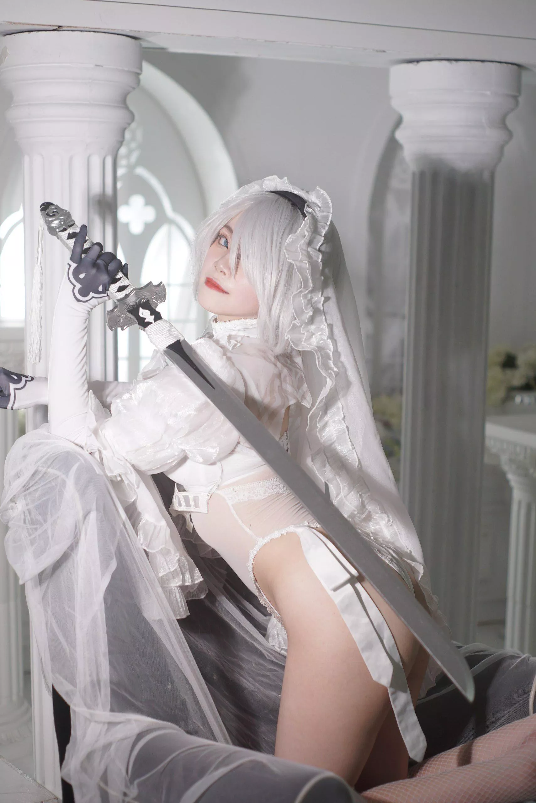 (F4M) nier automata 2b is looking for sword to penetrate her