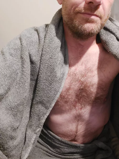 Fresh from the shower.