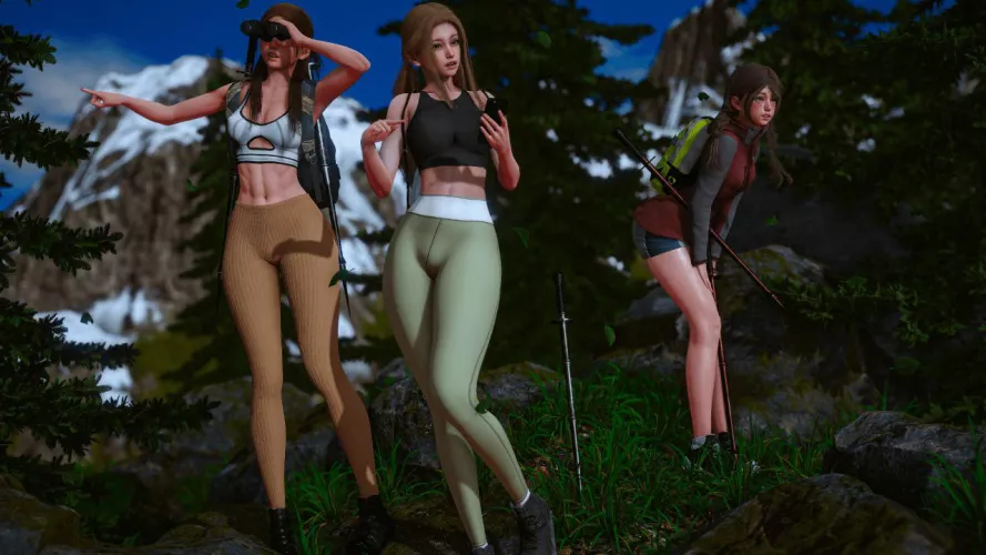 Girls in the forest 🔥🔥🔥