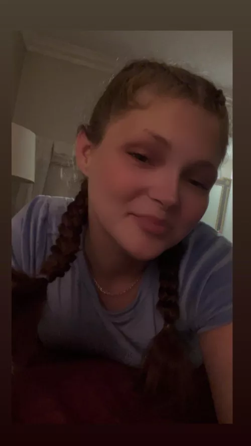 Got my hair braided who wanna come pull it?❄️🐇