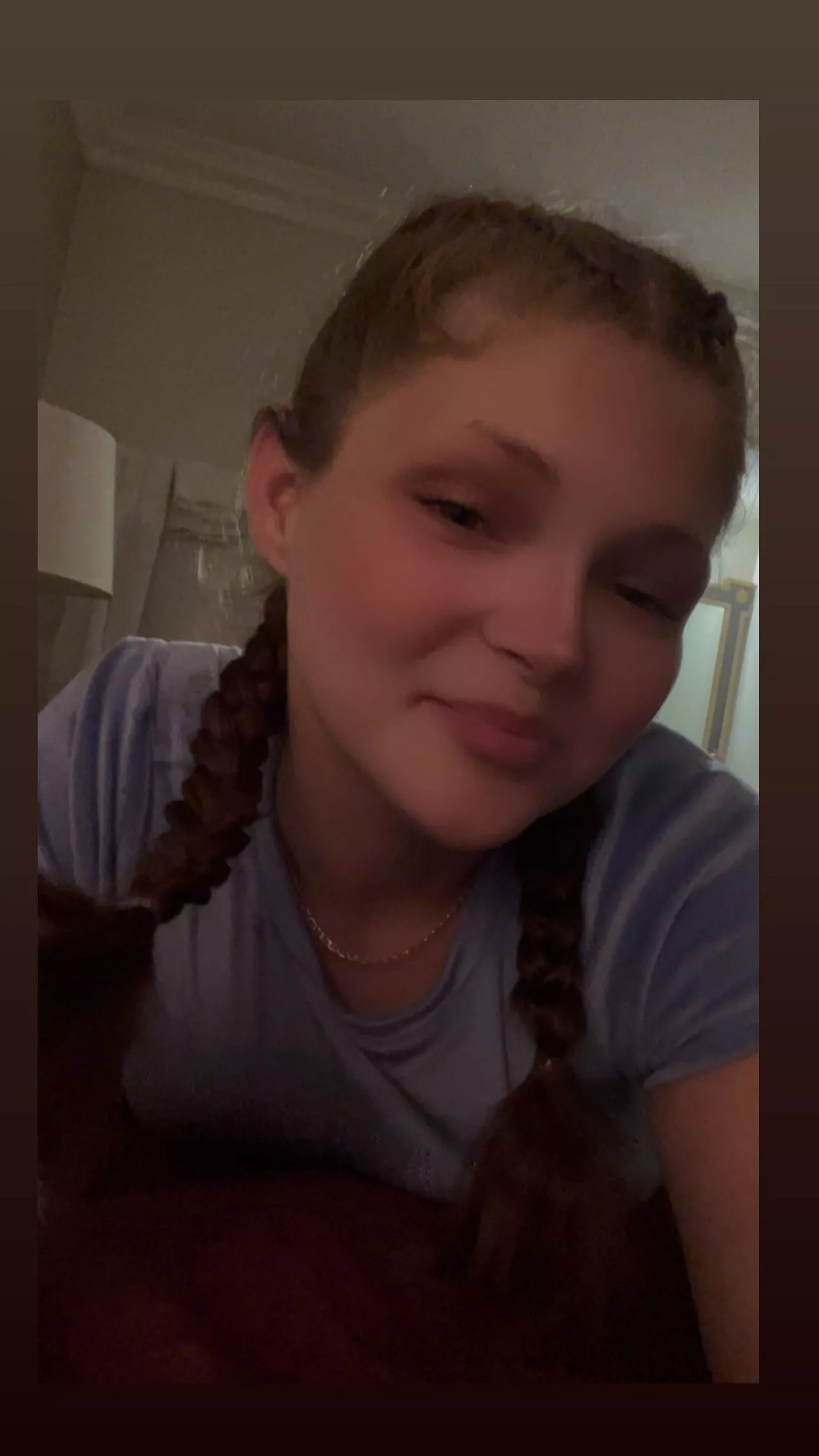 Got my hair braided who wanna come pull it?❄️🐇