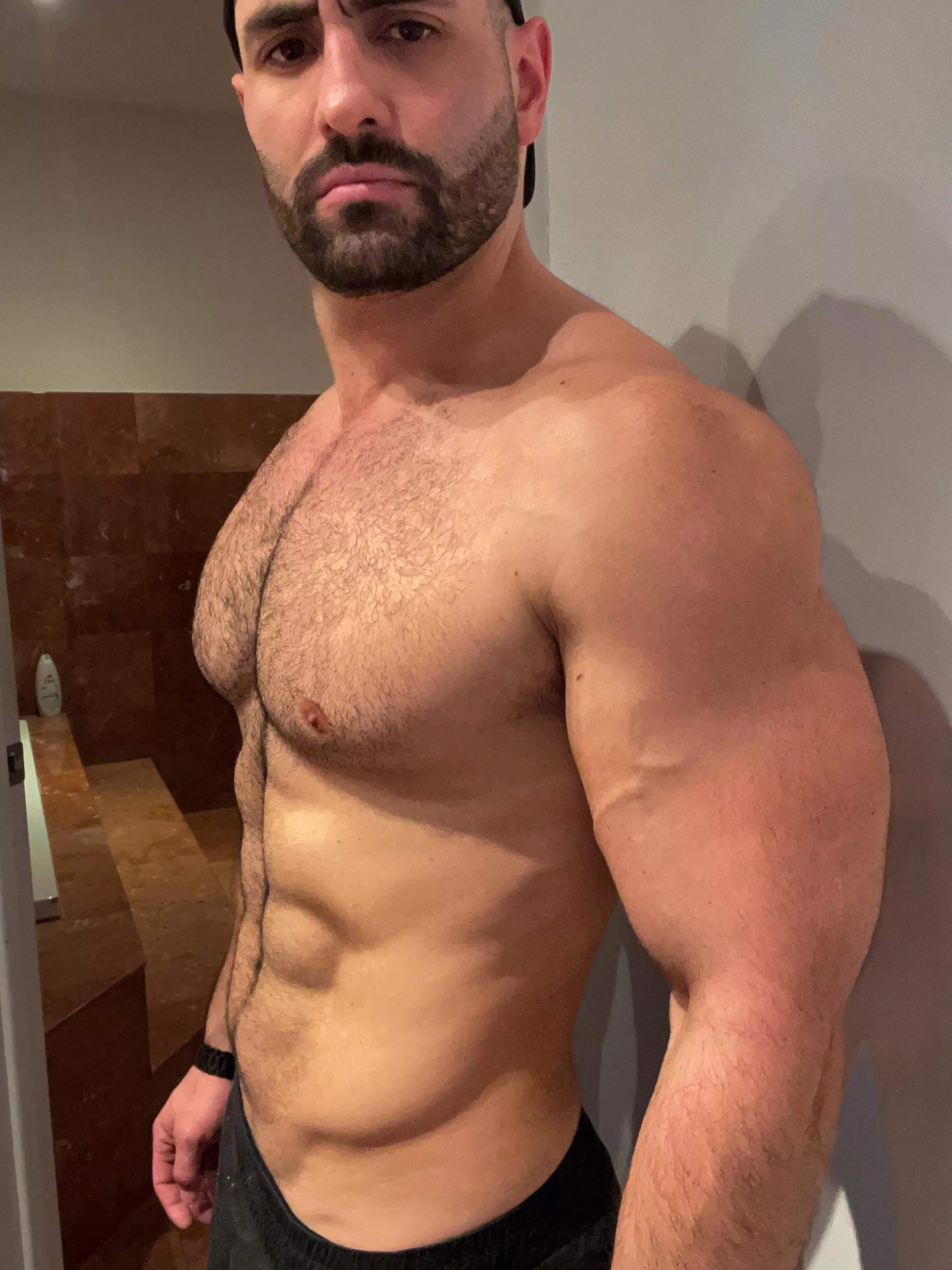 Hairy massive chest for your viewing pleasure