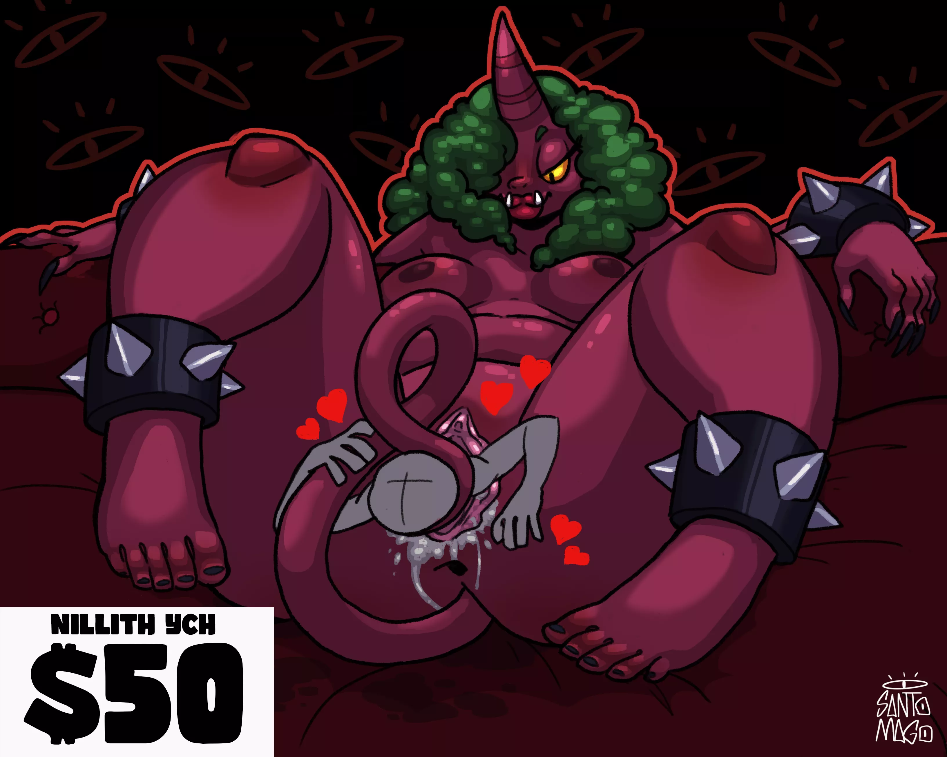 Hey guys!! Today is my (un)birthday and I tought it would be a good day to release a YCH sale starring my original character Nillith, giving lots of love to her favorite pet. I will make available 5 slots, but if you really enjoy it I will make more. DM 