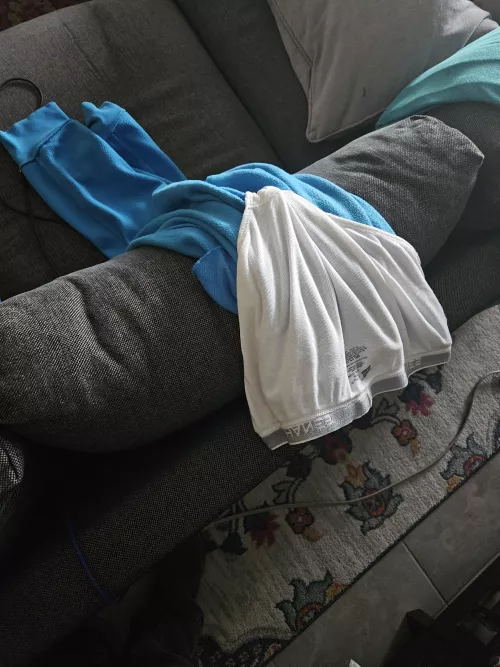 How my boyfriend left his clothes out last night LOL