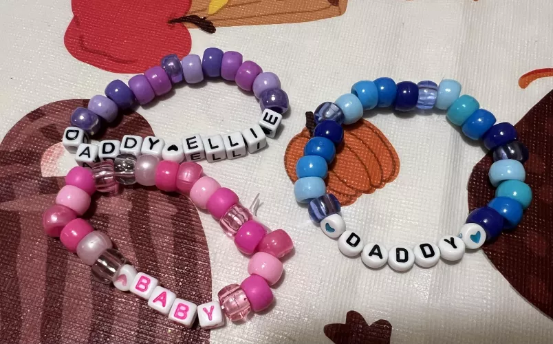 I made Daddy & I new bracelets! 