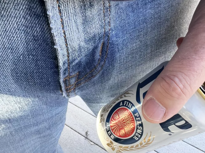 I stepped outside for a beer and a piss