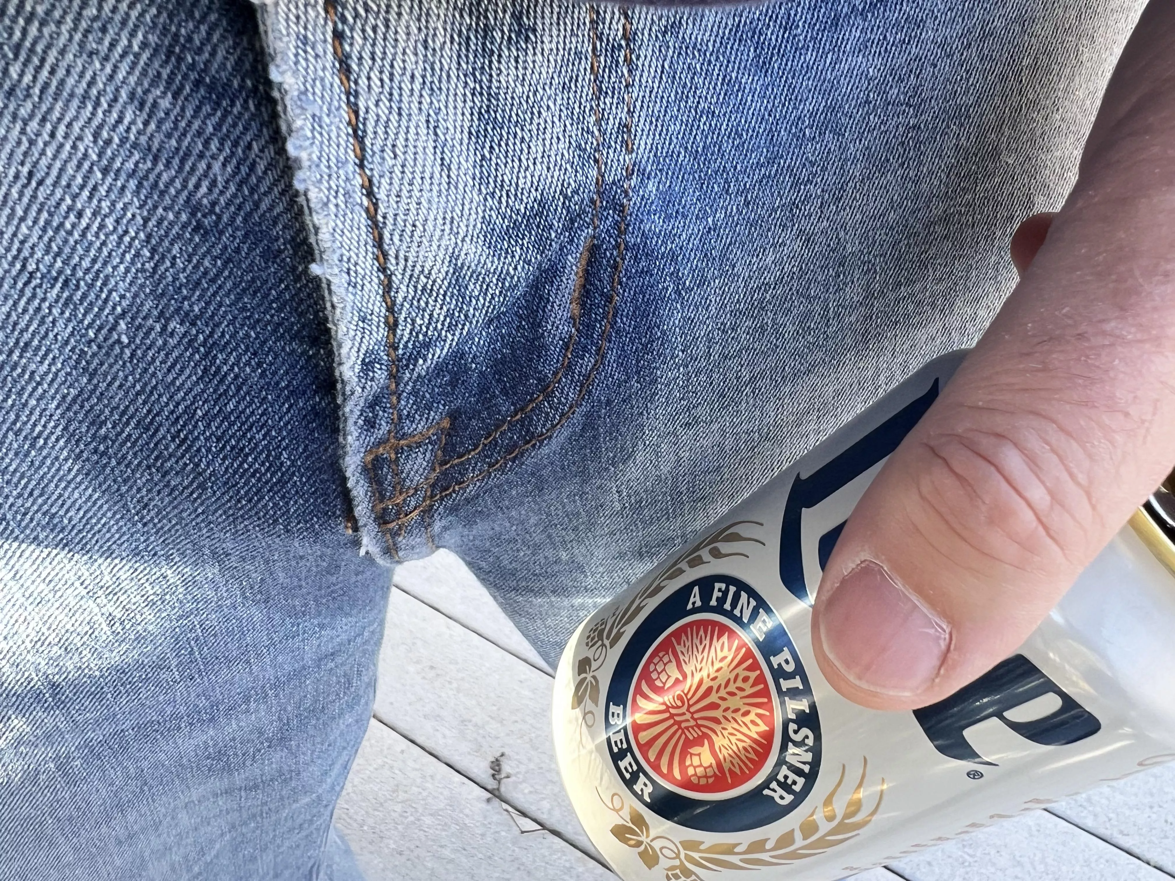 I stepped outside for a beer and a piss