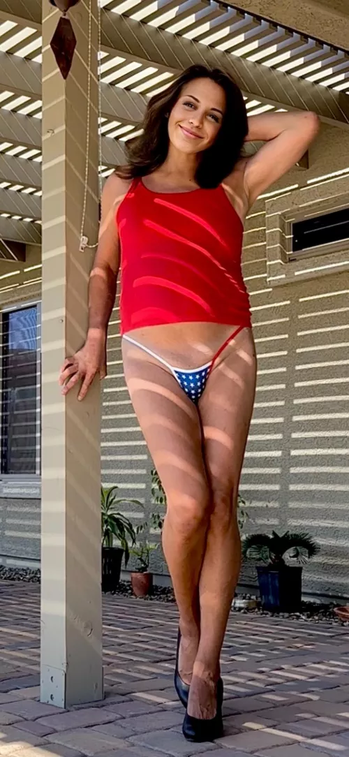 I wasn’t sure I could fit into this micro thong…