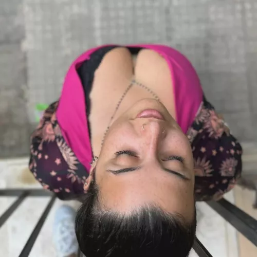 It was dripping from the balcony above… so I got into position 😏