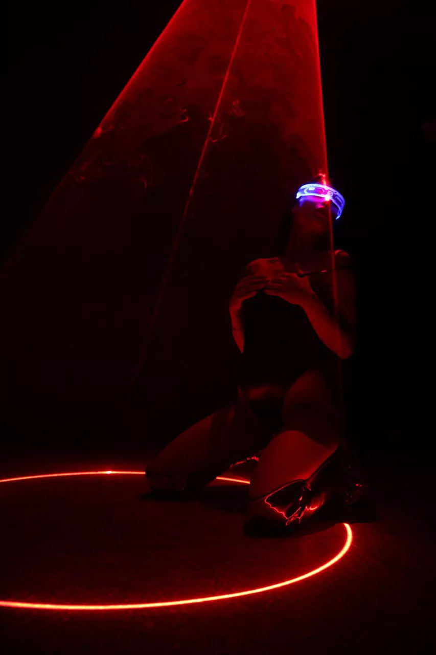 It's a neon party for two, keep me company