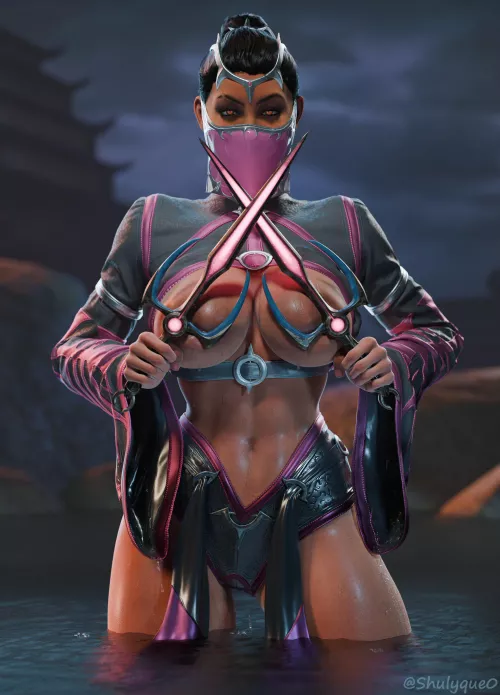 Mileena's Playboy homage (Shulyque)