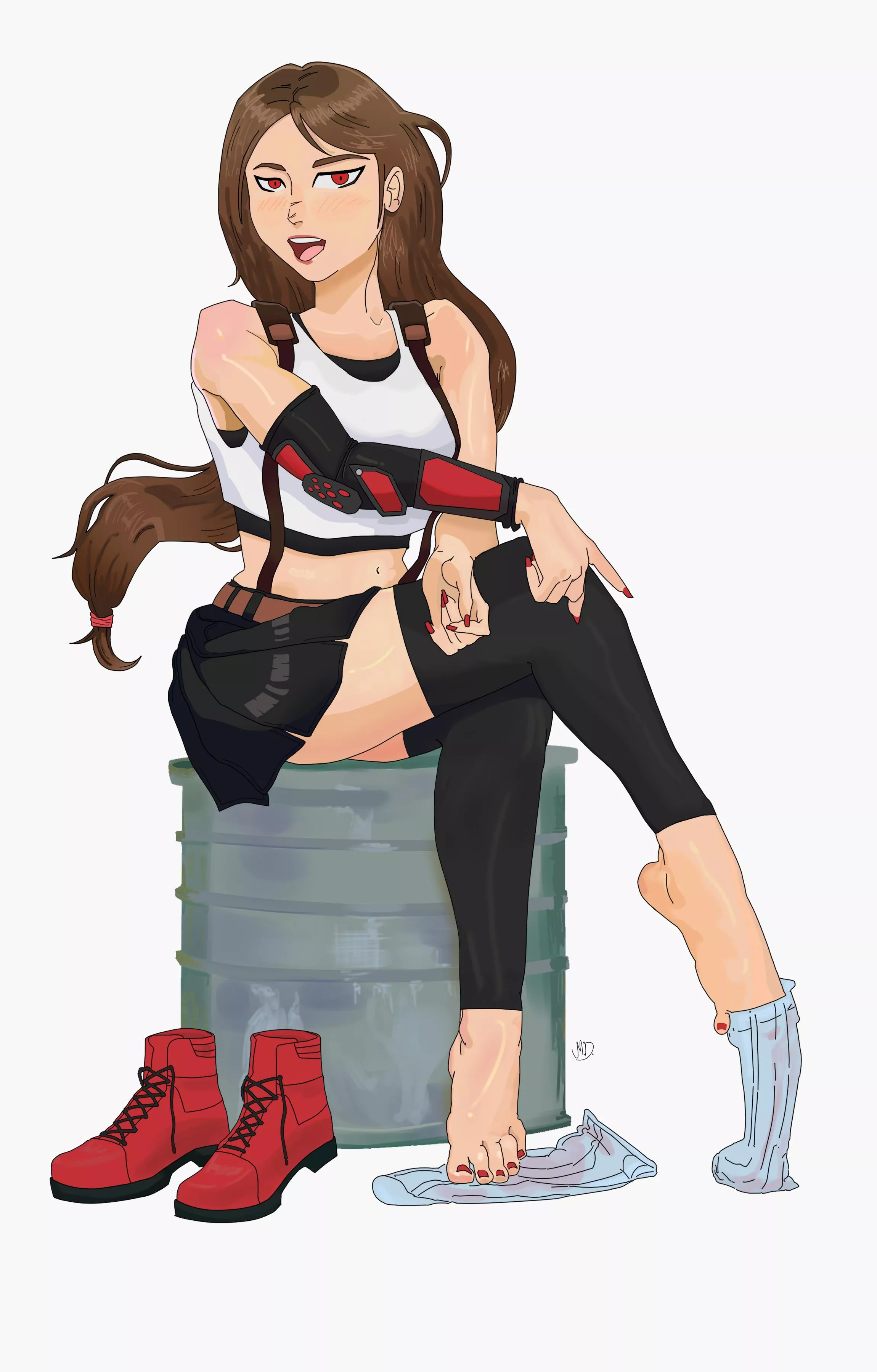 My client requested an art of [Tifa Lockhart] that highlights her legs. He loved it! And you, which part of it should be highlighted?