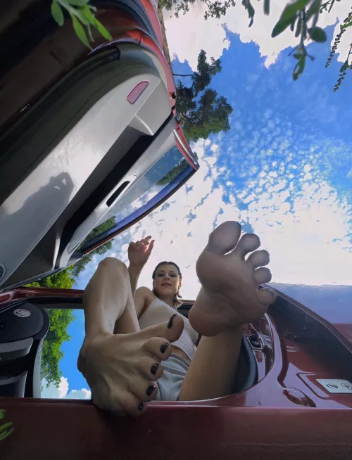 my feet are resting in nature