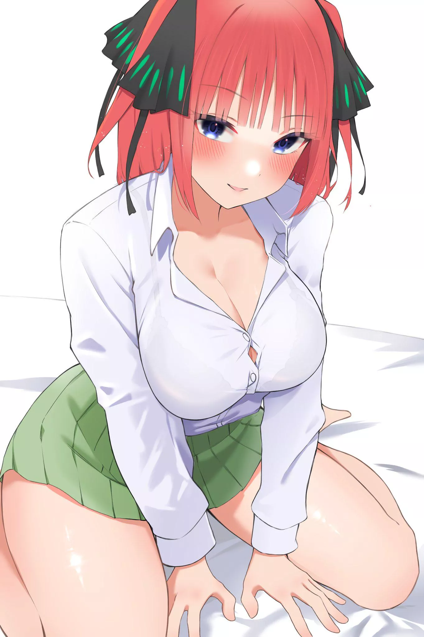 Nino Nakano Blushing In Her School Uniform [Quintessential Quintuplets]