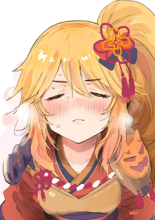 Ninon expecting a kiss