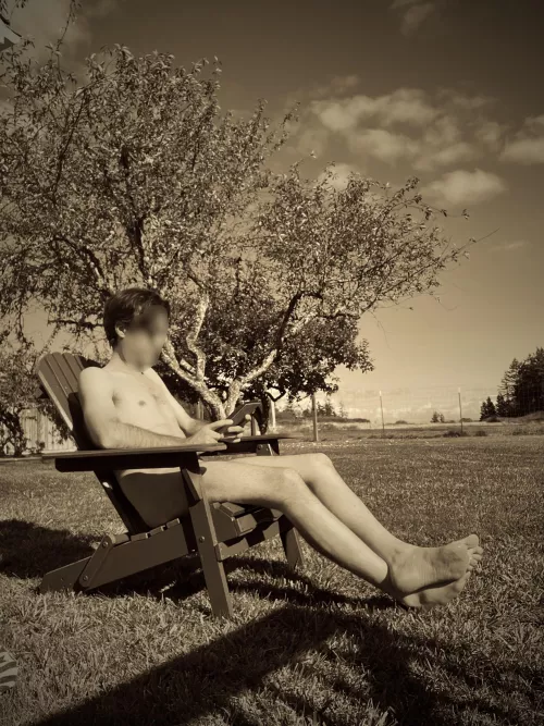Nothing beats reading a good book while feeling the sun and wind on my skin.