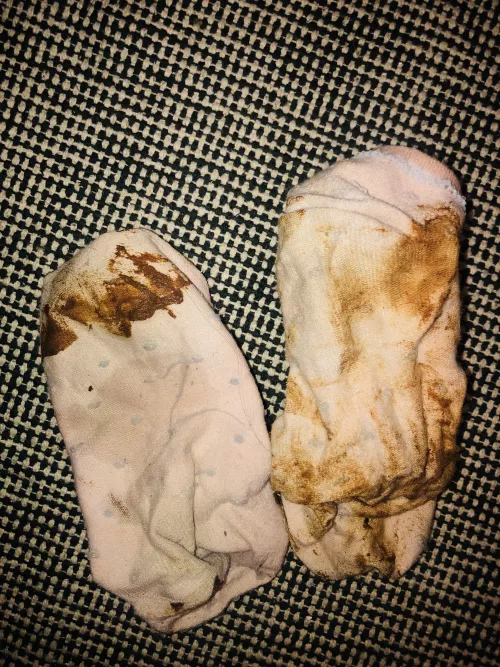 Oopsie I shat on my socks whilst shit fucking myself in bed