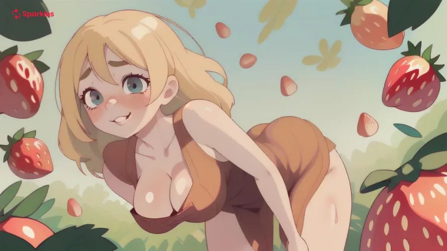 Picking strawberries with a your hot childhood friend