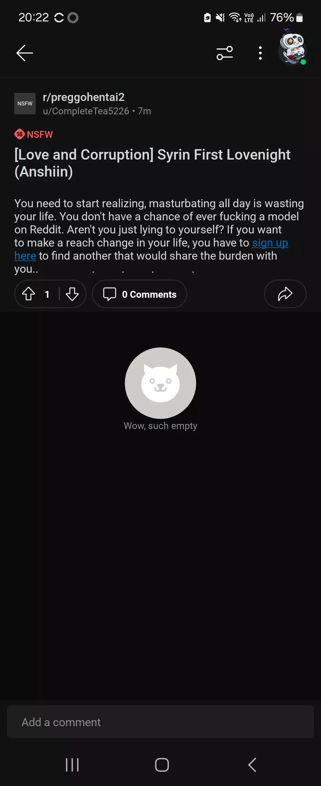 Please be on the lookout for this in other NSFW subreddits. It is a dating site that is going through reddit 