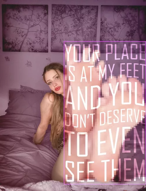 So close yet so far away! You love and hate that you’ll never see my perfect soles, loser 