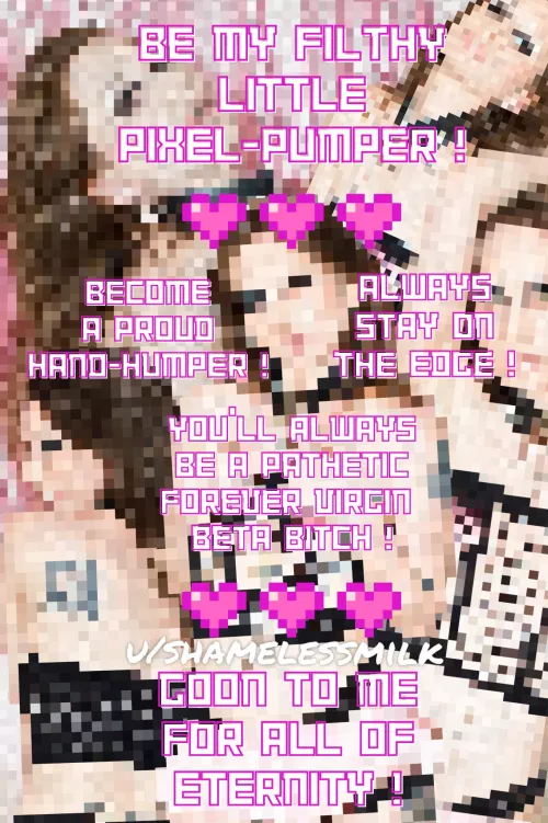 Stay addicted to my pixels, you beta fucking bitches.