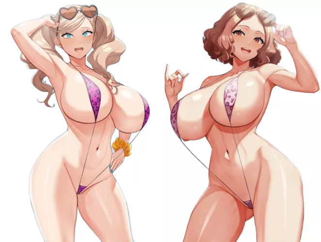 String Swimsuit Show Off’s Ann And Haru (handplug) [Persona]