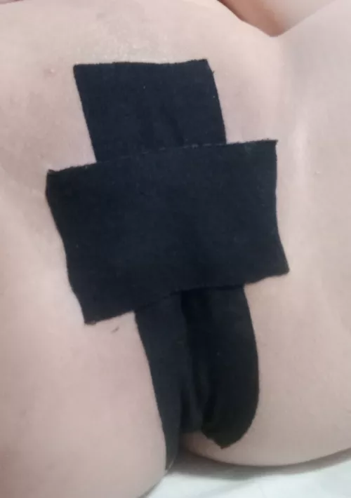 taped up denied asian pussy :p 