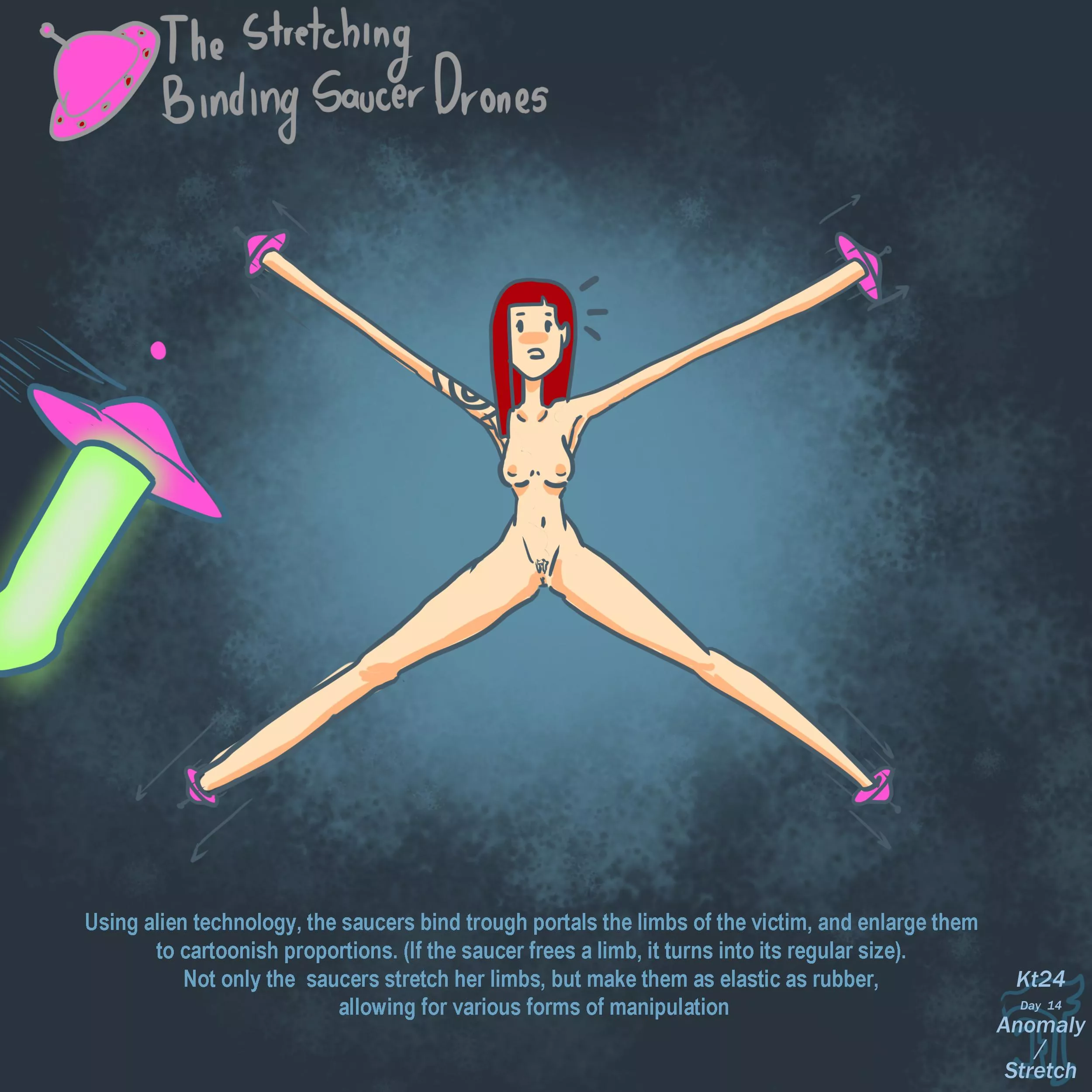 The Stretching binding saucer drones