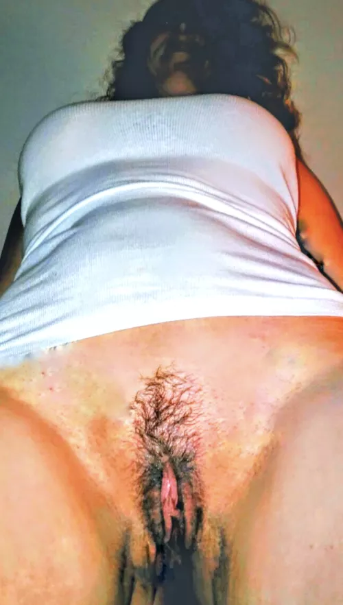 The view of me cuming to sit on your face