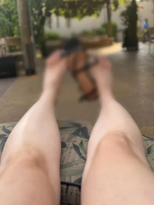 Would you lick my feet right here if it meant you'd be seen?