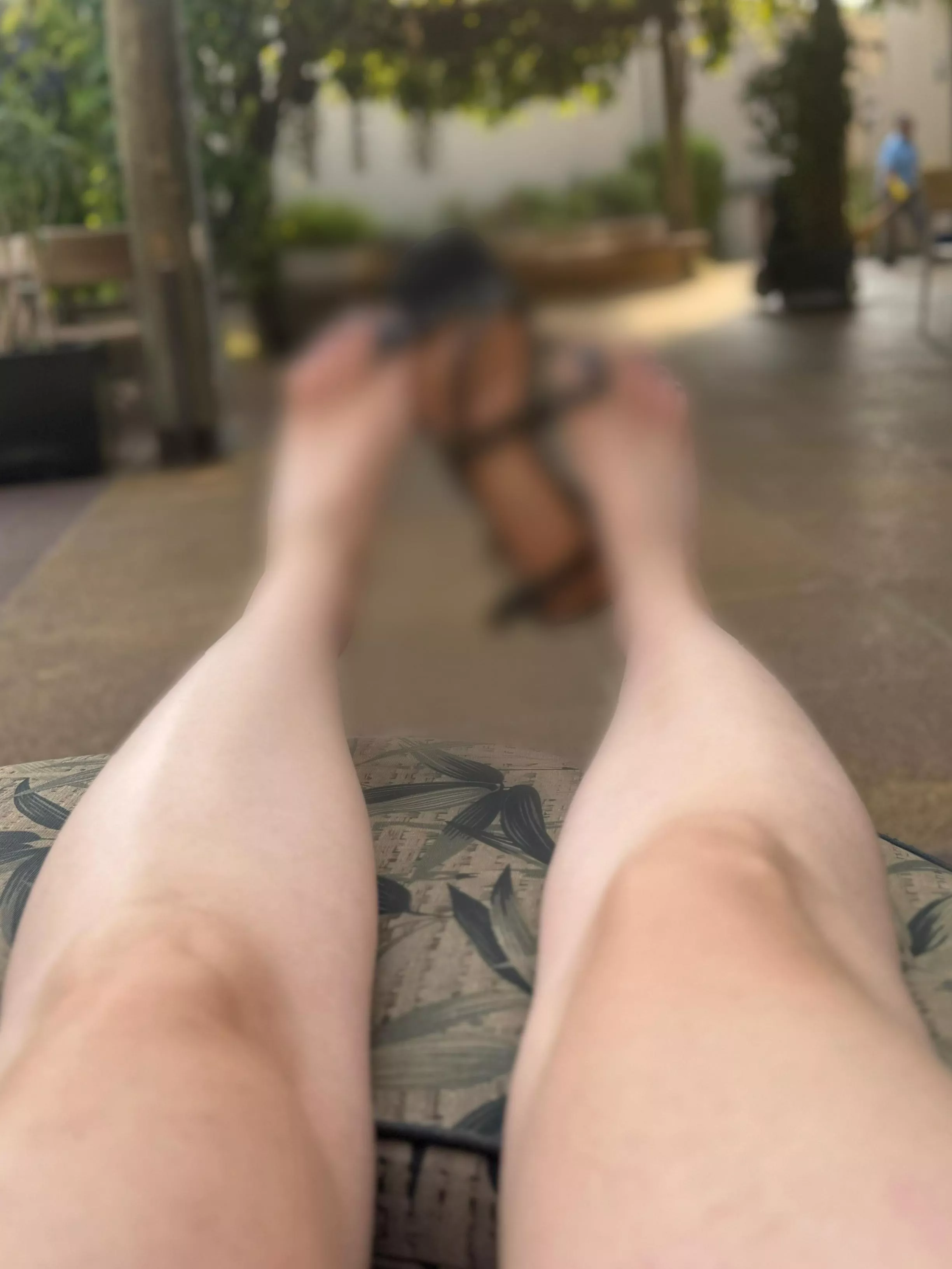 Would you lick my feet right here if it meant you'd be seen?