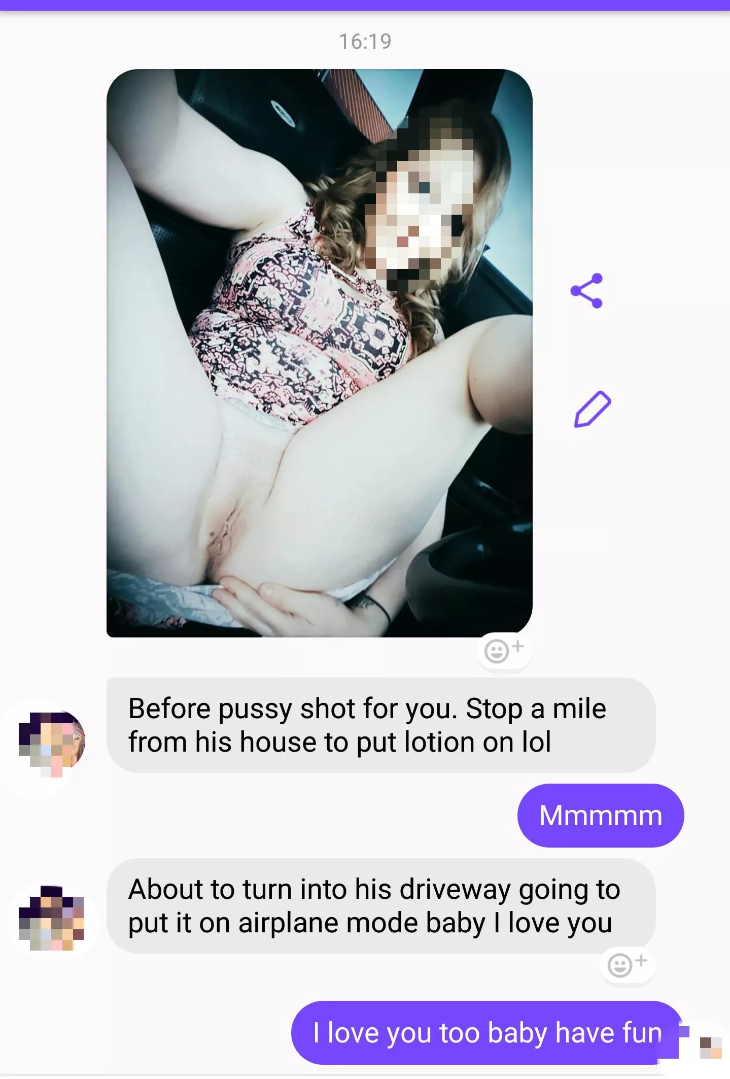 A little exchange from the other day before her playdate 