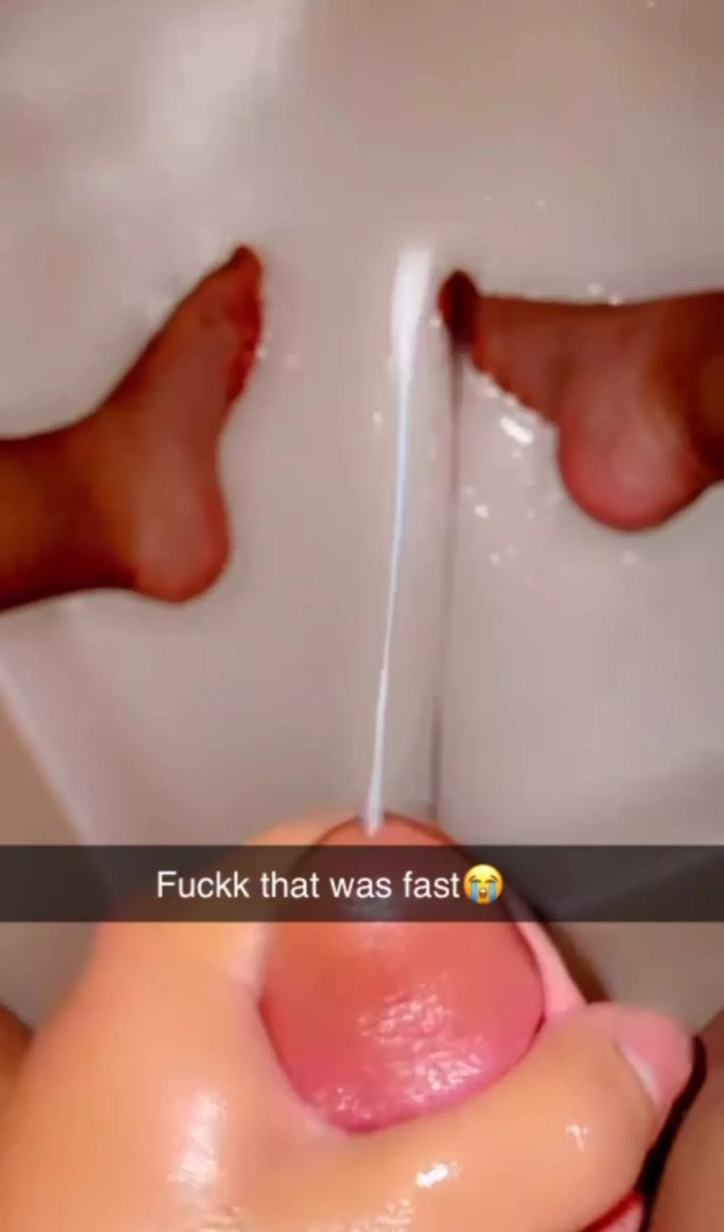 A quick Feet pic while accidentally squirting on them😩
